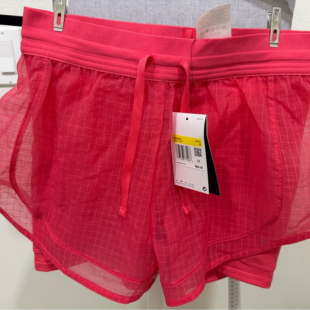 Pink Nike Sheer Mesh Shorts with Tights